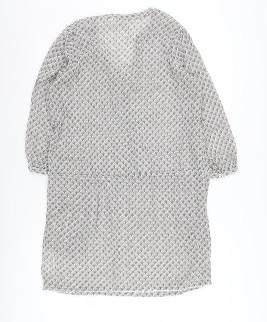 Joules Women's Grey Geometric Shirt Dress Size 10