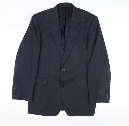 Jaeger Men's Blue Regular Fit Blazer 42R