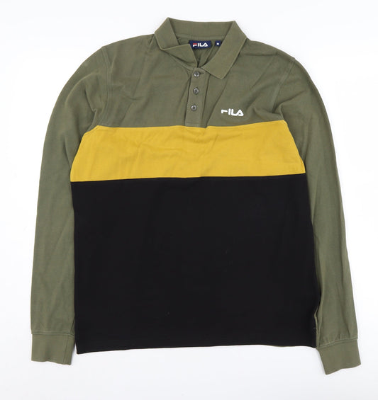 Additional front view of Fila Men's Multicoloured M Polo Long Sleeve