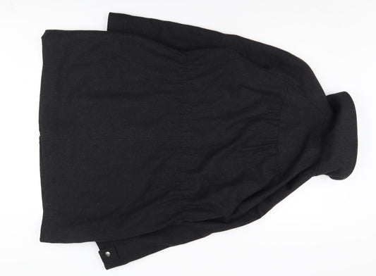 Laura Ashley Women's Black Long Overcoat Size 14