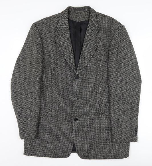 Mens 44 Chest Regular Austin Reed Grey Three-Button Blazer