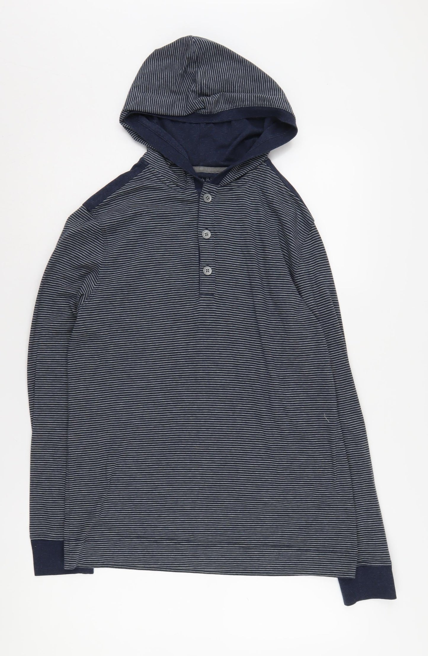 Banana Republic Men's Blue Henley Hoodie M