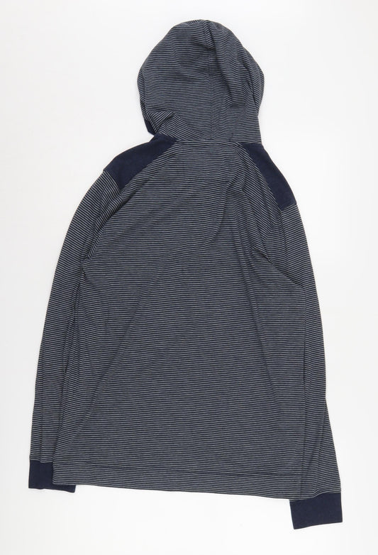 Banana Republic Men's Blue Henley Hoodie M