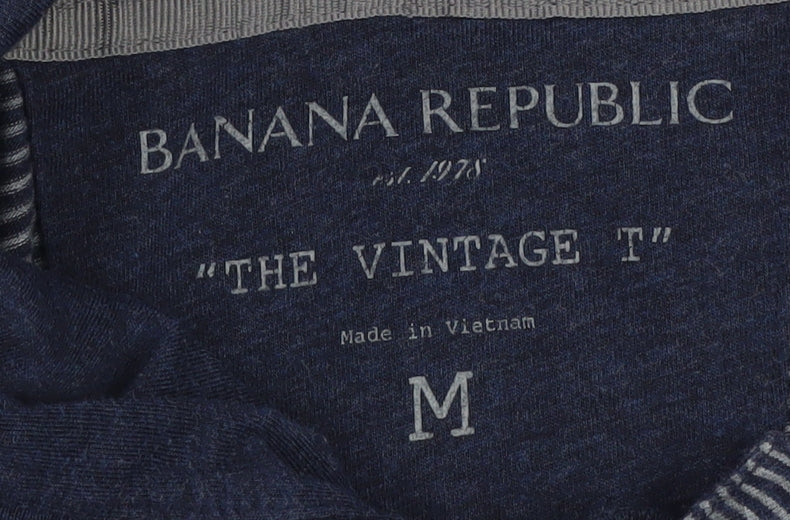 Banana Republic Men's Blue Henley Hoodie M