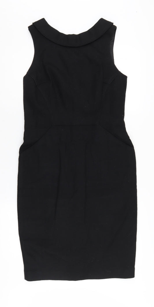 Boden Women's Black Sheath Dress Size 12 - Sleek and Elegant