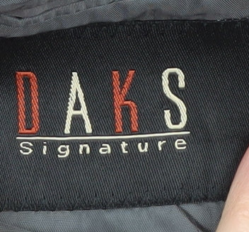 DAKS Men's Black Striped 40R Blazer Classic Style