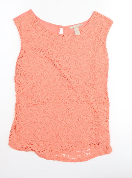 Womens UK Size S Banana Republic Pink Cotton Blend Blouse