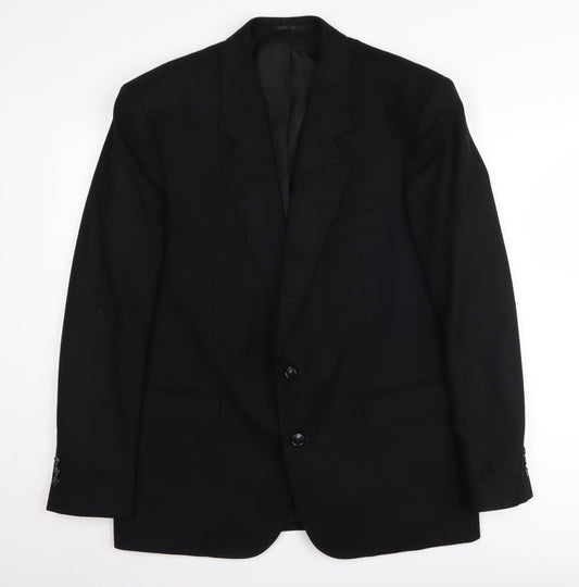 Moss Bros Men's Black Blazer Regular Fit 42R