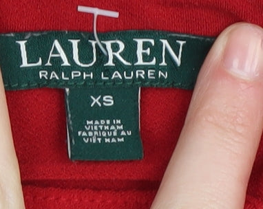 Ralph Lauren Women's Red XS Basic Long Sleeve Blouse