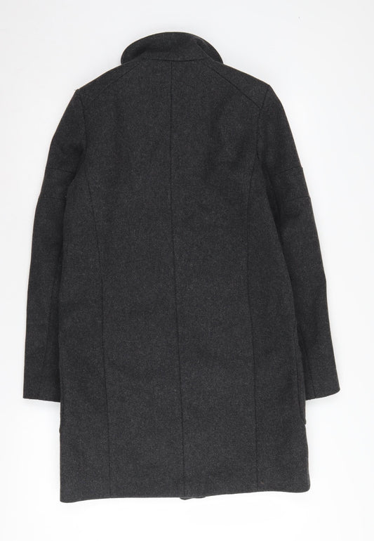 Comptoir des Cotonniers Men Grey Wool Coat, Size 36