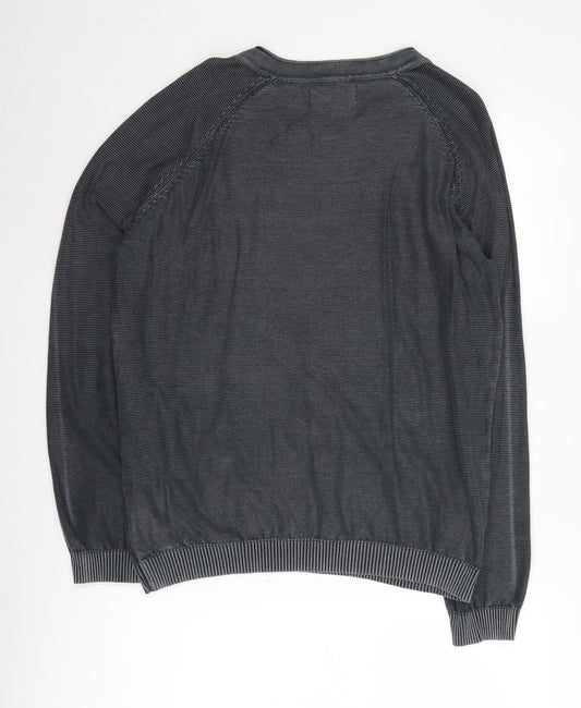 Jack & Jones Men's Grey Pullover Jumper, Size L