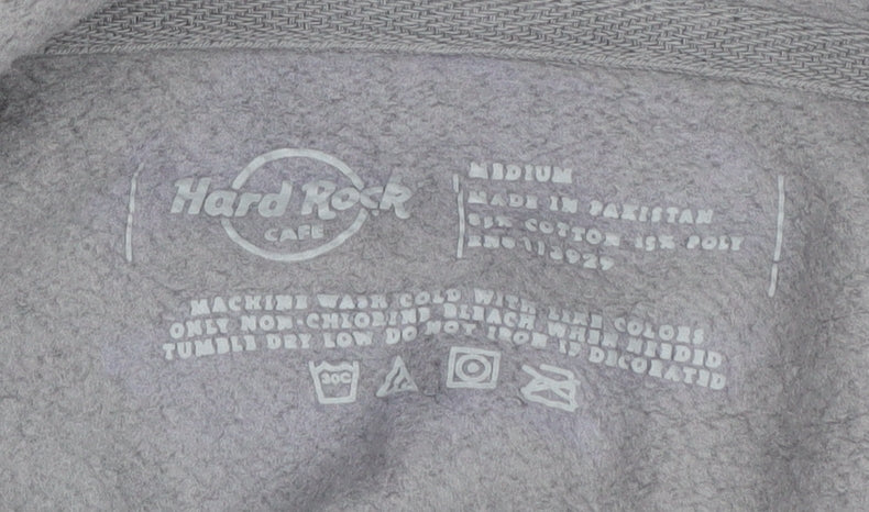 Hard Rock Cafe Women's Grey Pullover Hoodie M