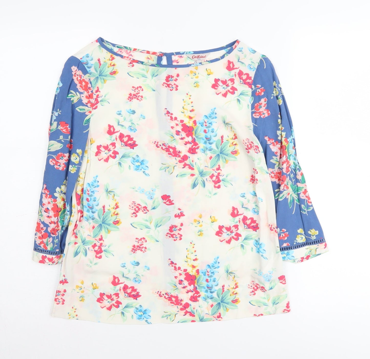 Cath Kidston Women's Floral Multicoloured Boat Neck Top Size 6
