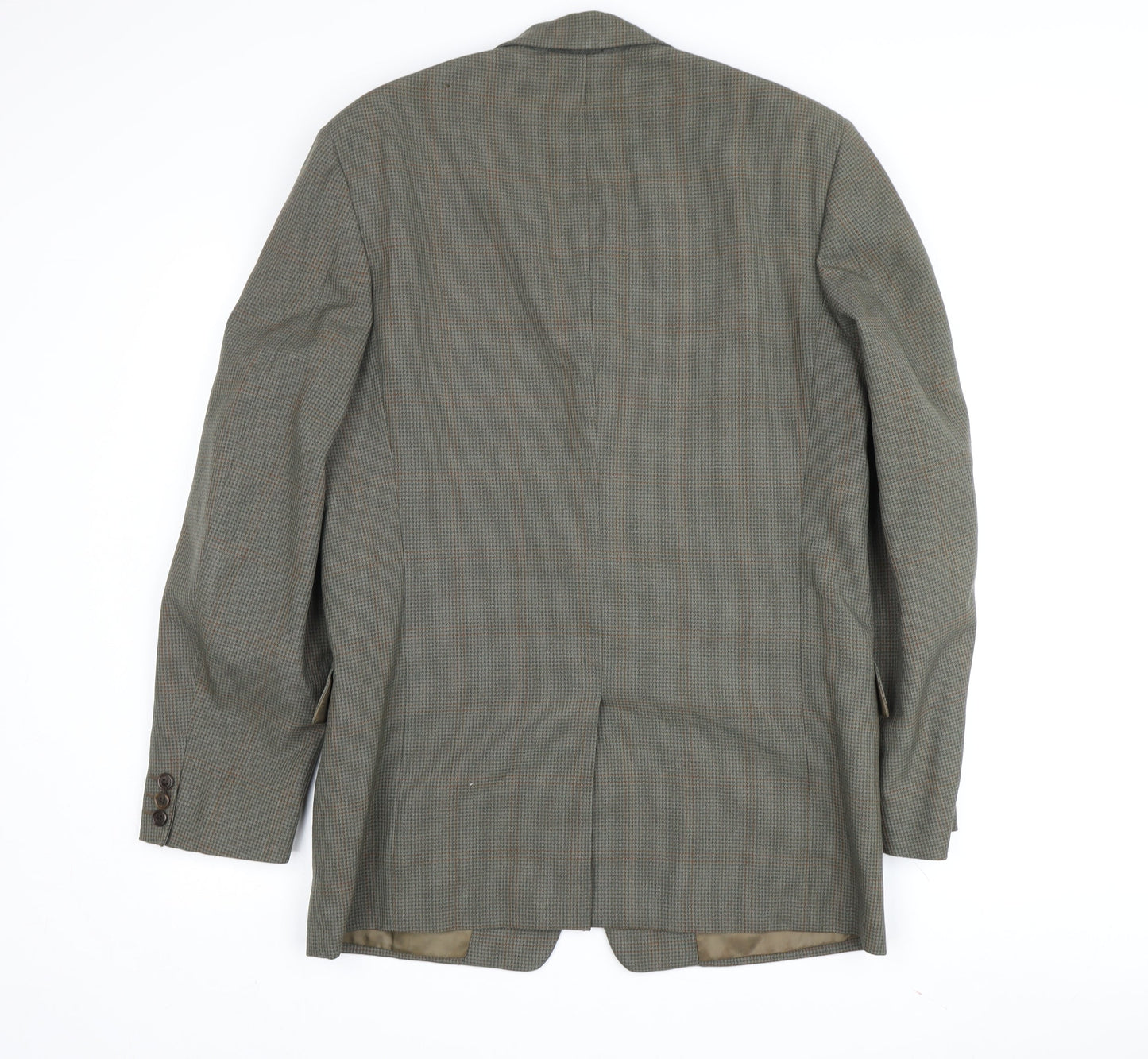 DAKS Men’s Green Check Wool Blazer, Size 38