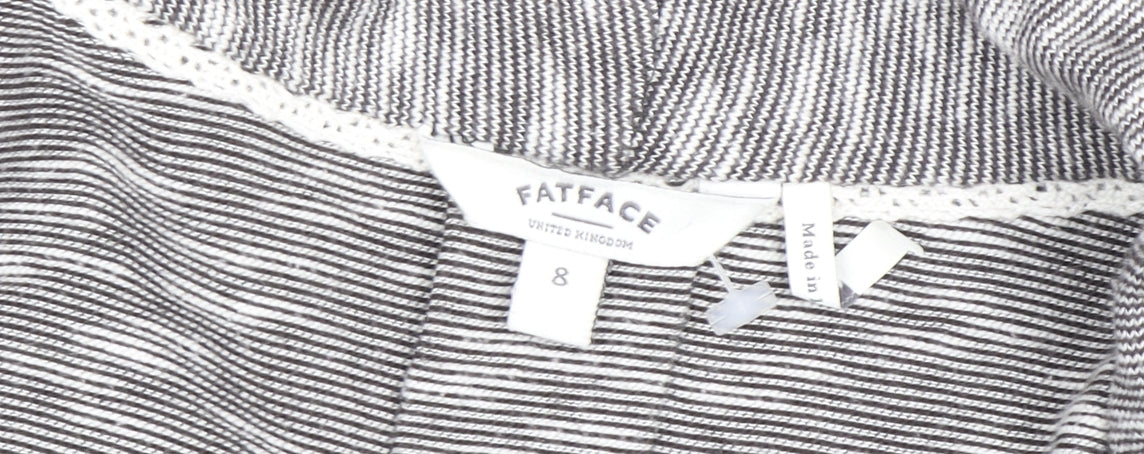 FatFace Women’s Grey 3/4 Sleeve Knit Jacket Size 8
