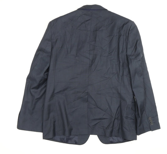 Ted Baker Men's Grey Blazer, Single-Breasted, Size 42S