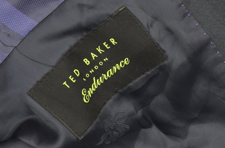 Ted Baker Men's Grey Blazer, Single-Breasted, Size 42S
