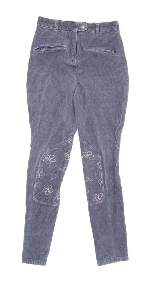 Joules Women's Blue Floral Jogger Trousers - Size 8
