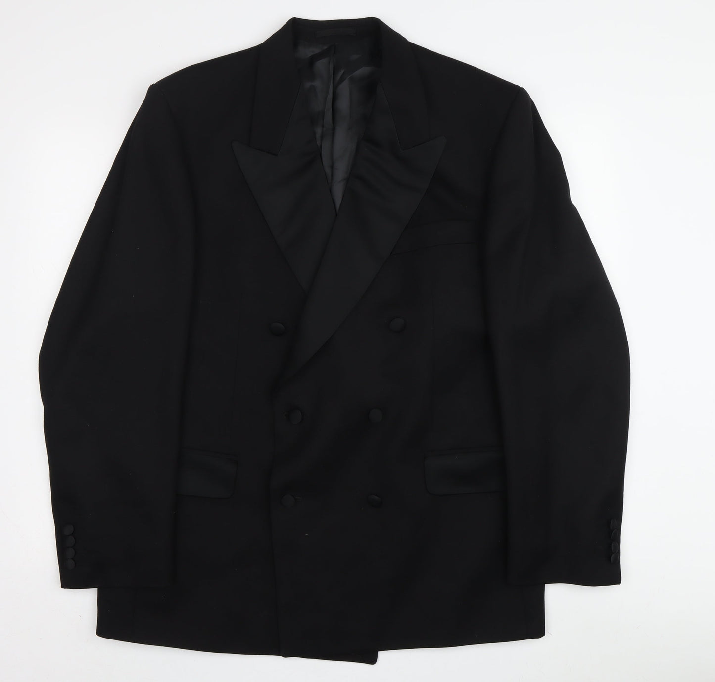 Magee Men's Black Wool Tuxedo Blazer 6-Button Size 42R