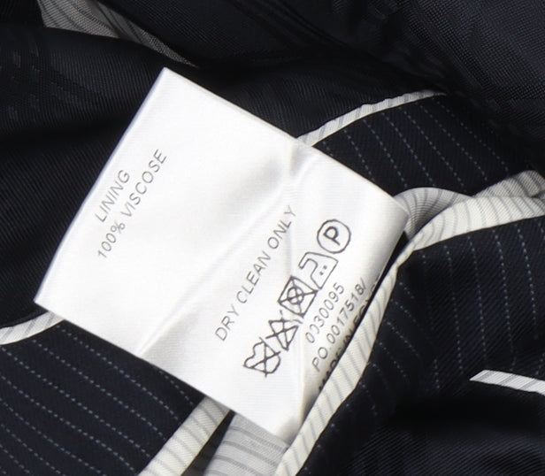 Jeff Banks Men's Black Pinstripe Blazer, Size 38R