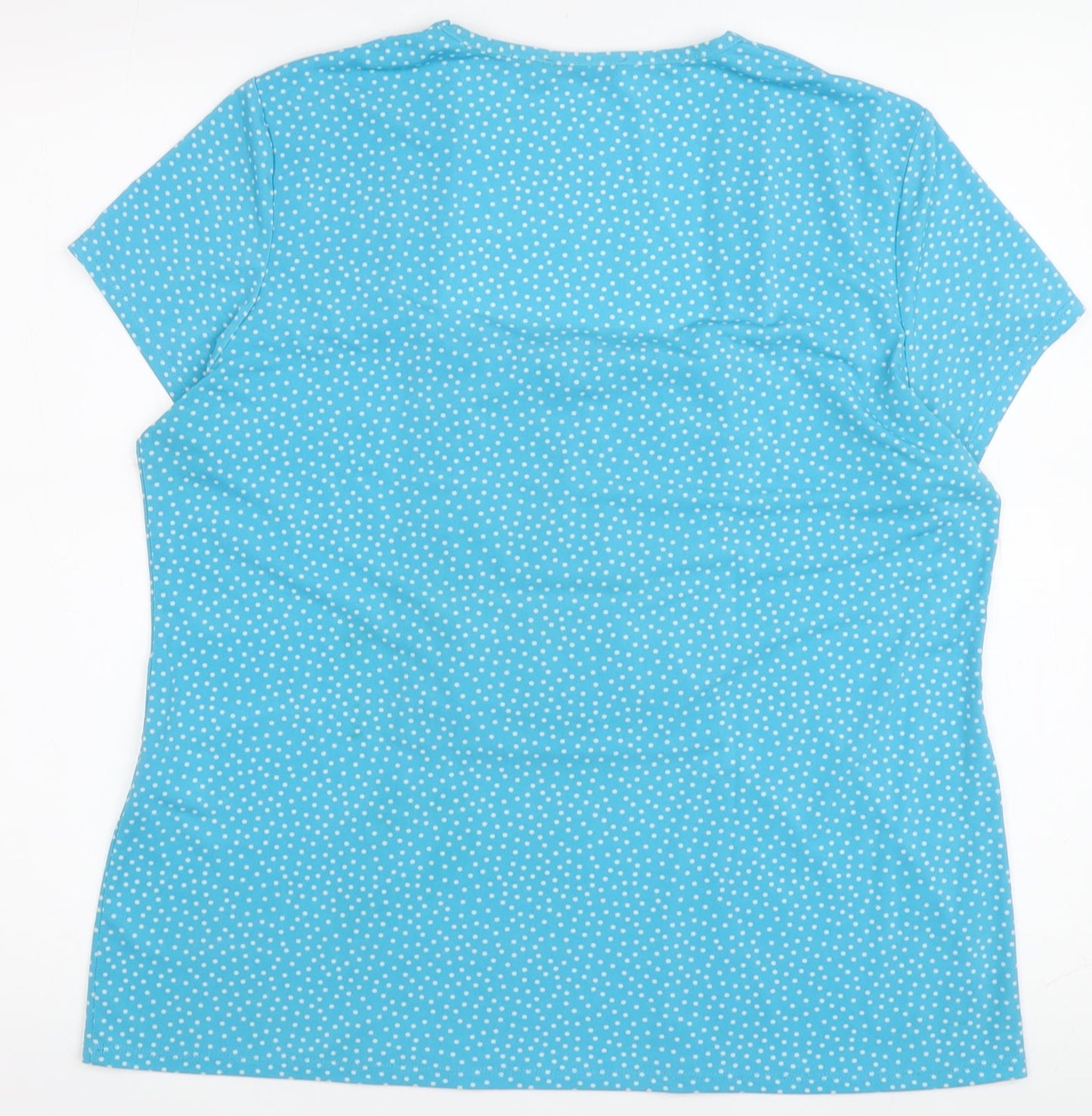 Windsmoor Women's Blue Polka Dot Blouse, Size L