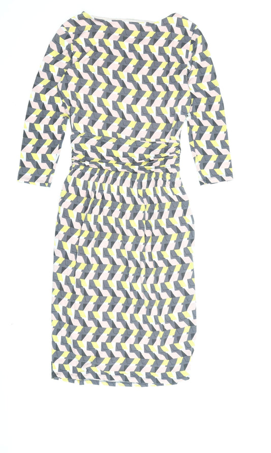 Boden Women's Multicoloured Knee Length Shift Dress Size 8