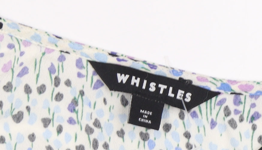 Whistles Women's Floral Flutter Sleeve Blouse