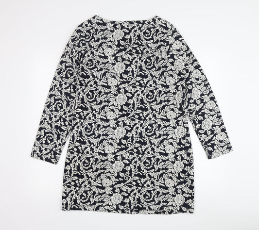 Joules Women's Floral Dress - Black/Ivory, Size 12