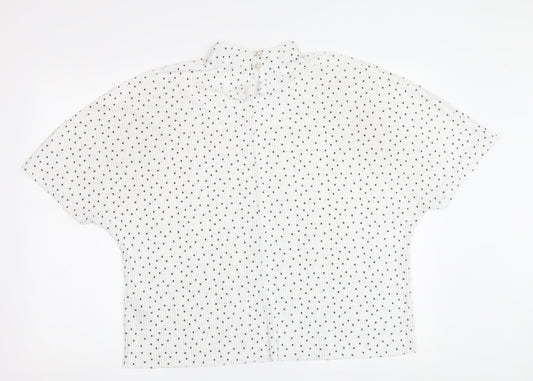 Jacqueline de Yong Women's White Polka Dot Blouse