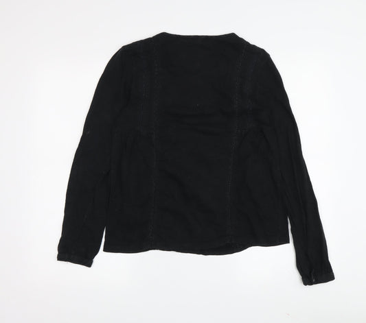Fat Face Women's Black Tunic Blouse Size 6