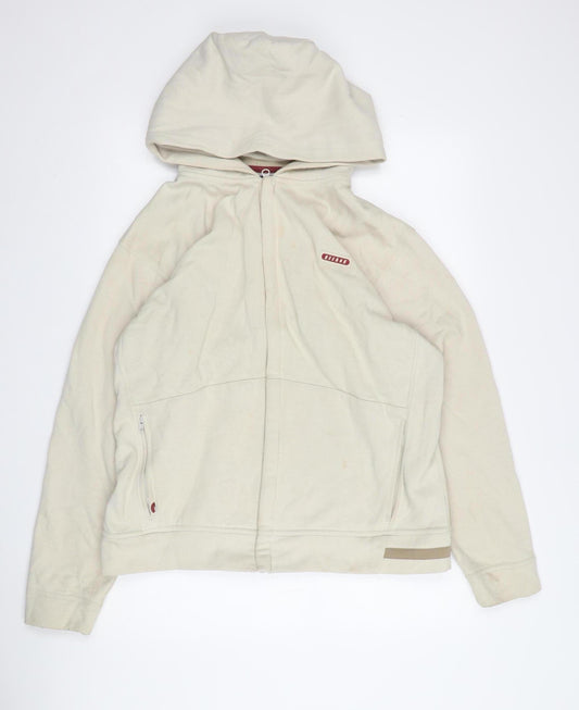 Reebok Men's Beige Full Zip Hoodie, Size S