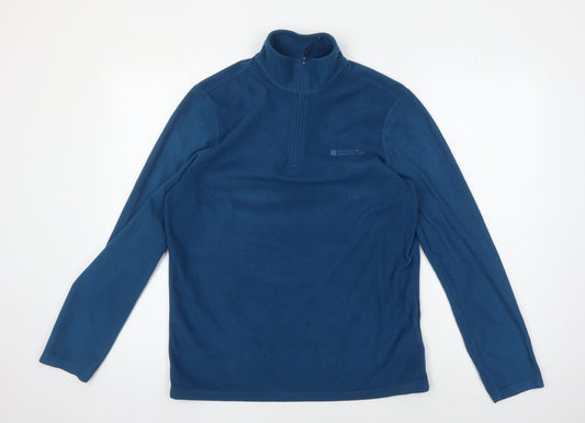 Mountain Warehouse Men's Blue XS 1/4 Zip Fleece Sweatshirt