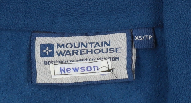 Mountain Warehouse Men's Blue XS 1/4 Zip Fleece Sweatshirt