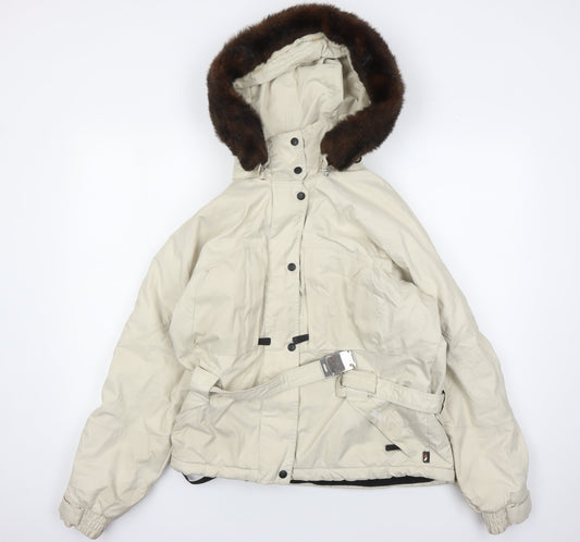 Trespass Women's Beige Parka Jacket Size 10