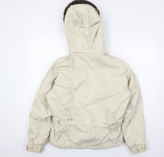 Trespass Women's Beige Parka Jacket Size 10