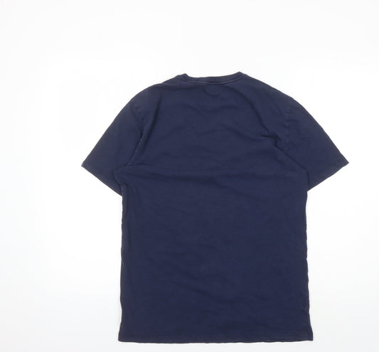 GAP Men's Classic Blue Cotton Short Sleeve T-Shirt