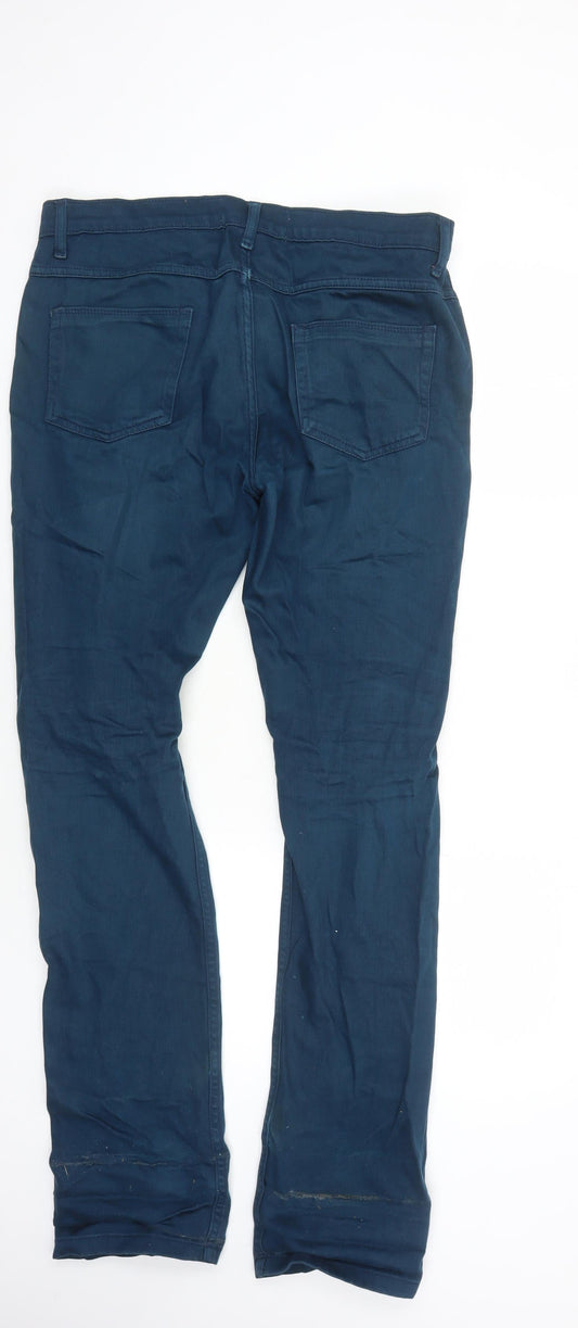 Topman Men's Blue Slim Vintage Jeans Size L