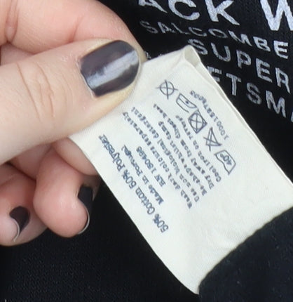 Jack Wills Black Men’s Logo Sweatshirt, Size S - Classic Fit