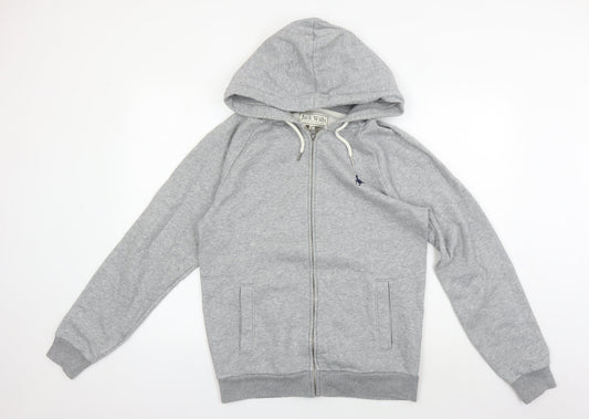 Jack Wills Men's Grey Full Zip Hoodie S