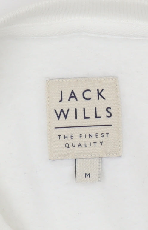 Jack Wills Men's M White Pullover Sweatshirt Logo