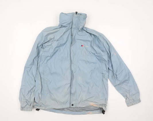 Berghaus Women's Blue Hooded Windbreaker Jacket Size 10