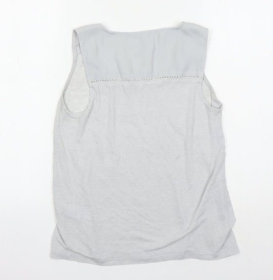 Banana Republic Women's Grey Tank Top M Linen Blend