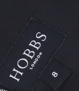 Hobbs Women's Black Grey Checked Wool Sheath Dress, Size 8