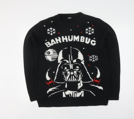 Star Wars Unisex Adults Black L Christmas Jumper