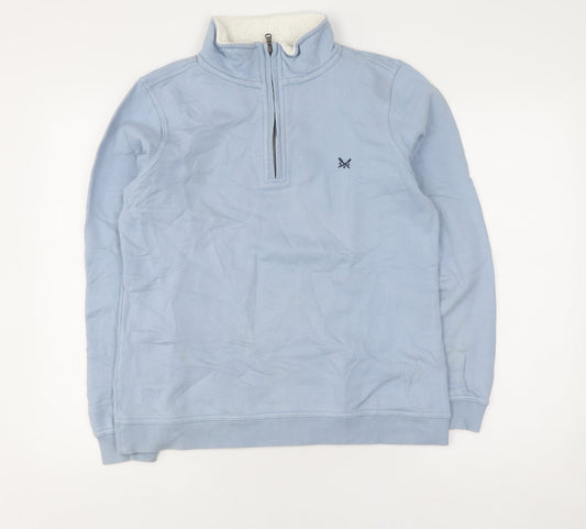 Crew Womens Clothing Blue 1/4 Zip Sweatshirt Size 10