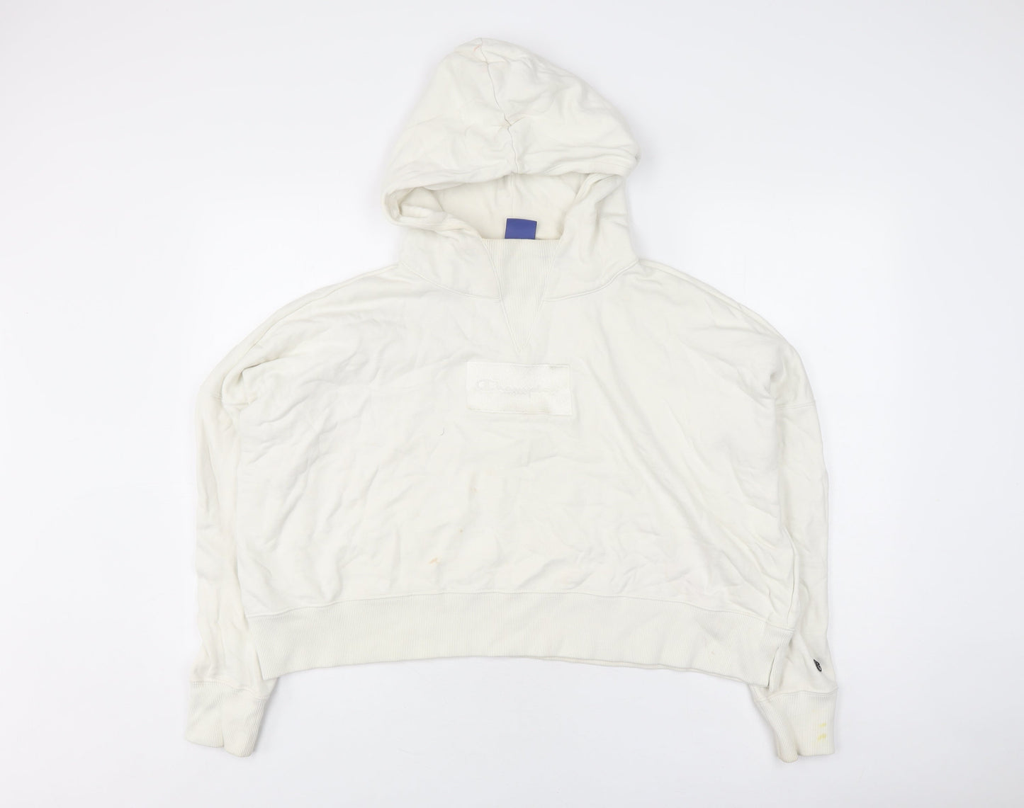 Champion Unisex White Pullover Hoodie Medium