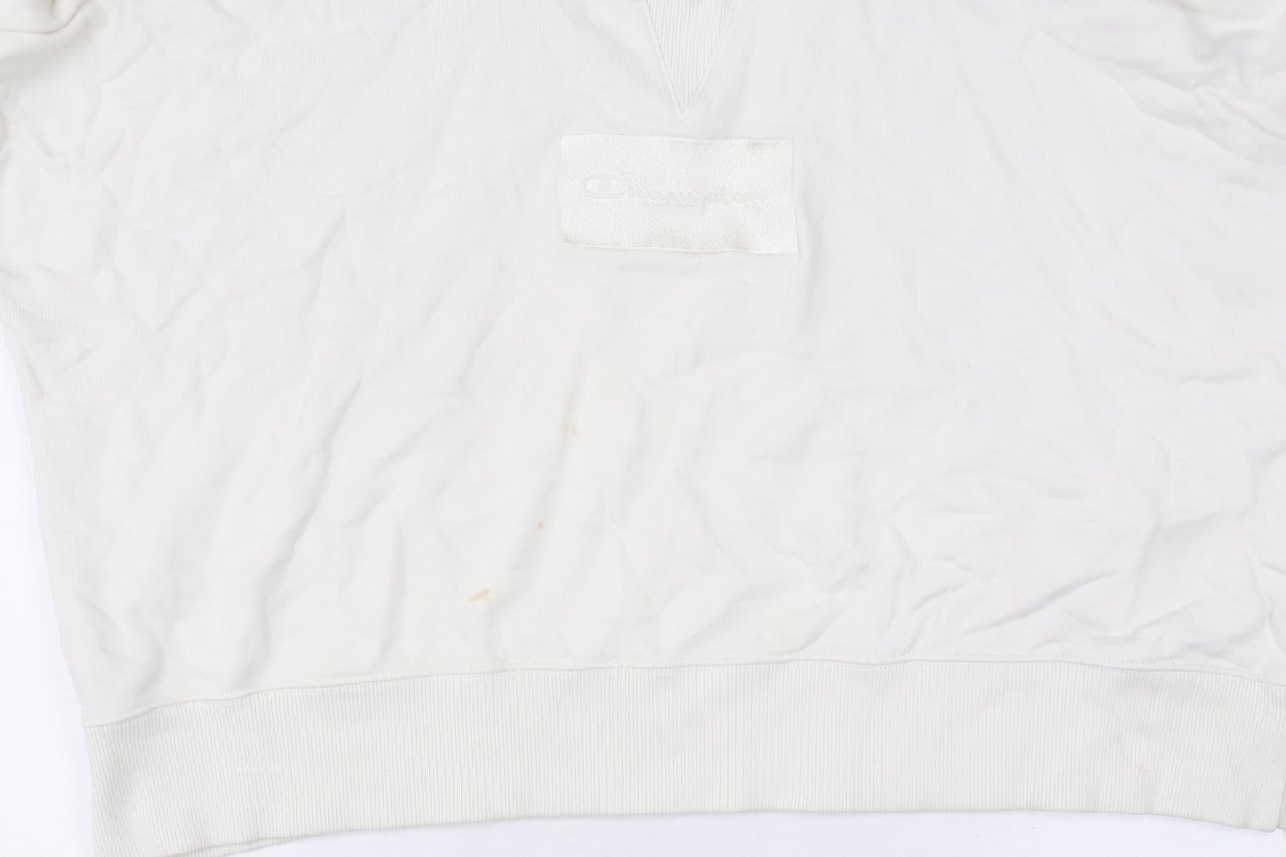 Champion Unisex White Pullover Hoodie Medium
