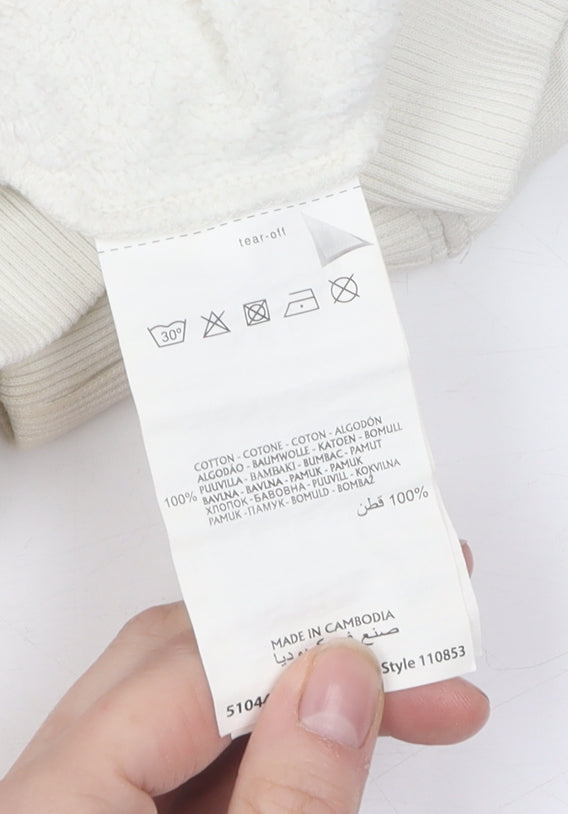 Champion Unisex White Pullover Hoodie Medium