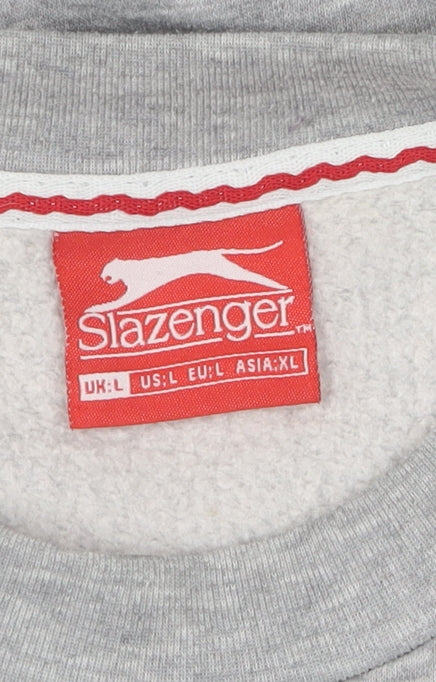 Slazenger Men's Grey Pullover Sweatshirt, Size L