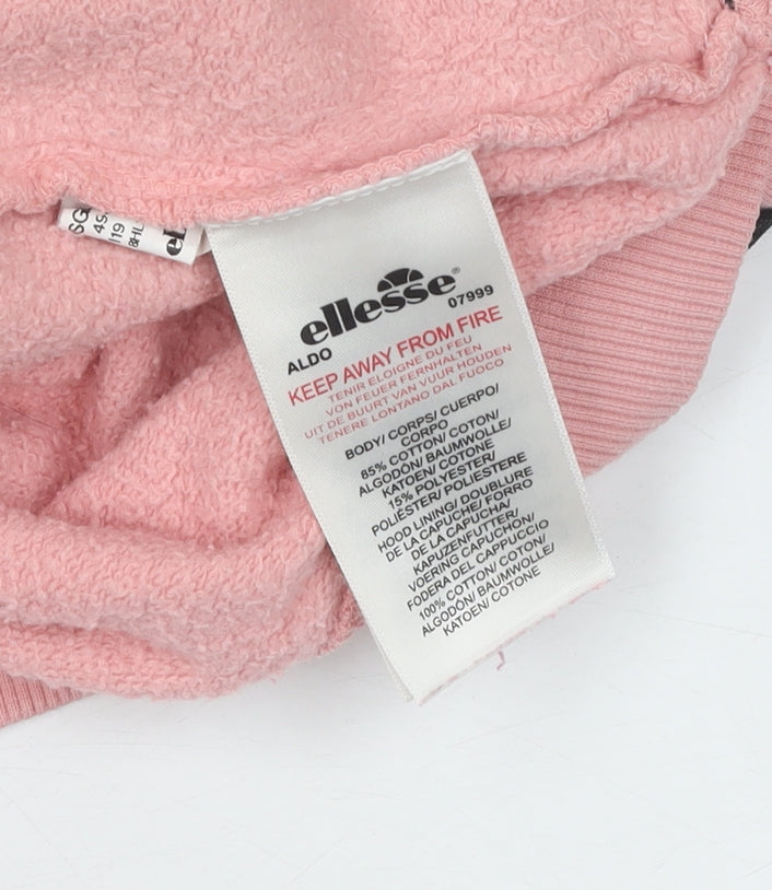 Ellesse Women's Pink Full Zip Hoodie Size 10